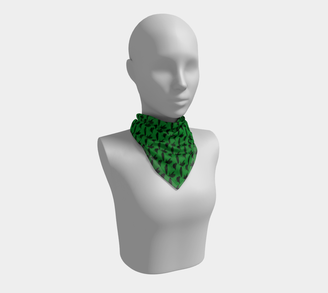 Mixed Crow Green Square Scarf preview