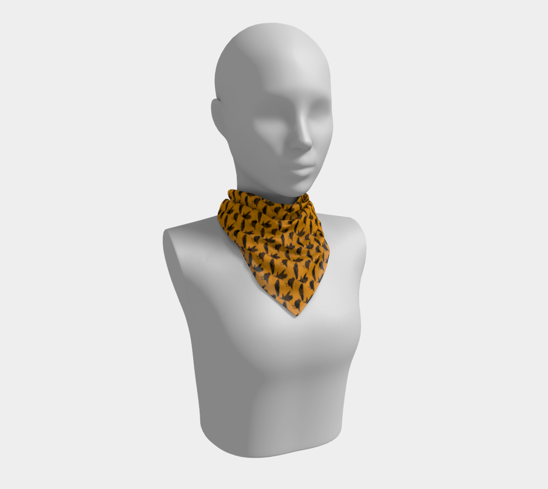 Mixed Crow Orange Square Scarf preview