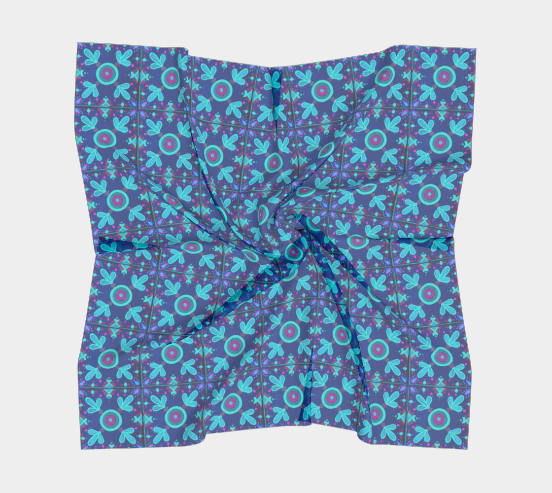 SW Corner Navy Square Scarf preview #5