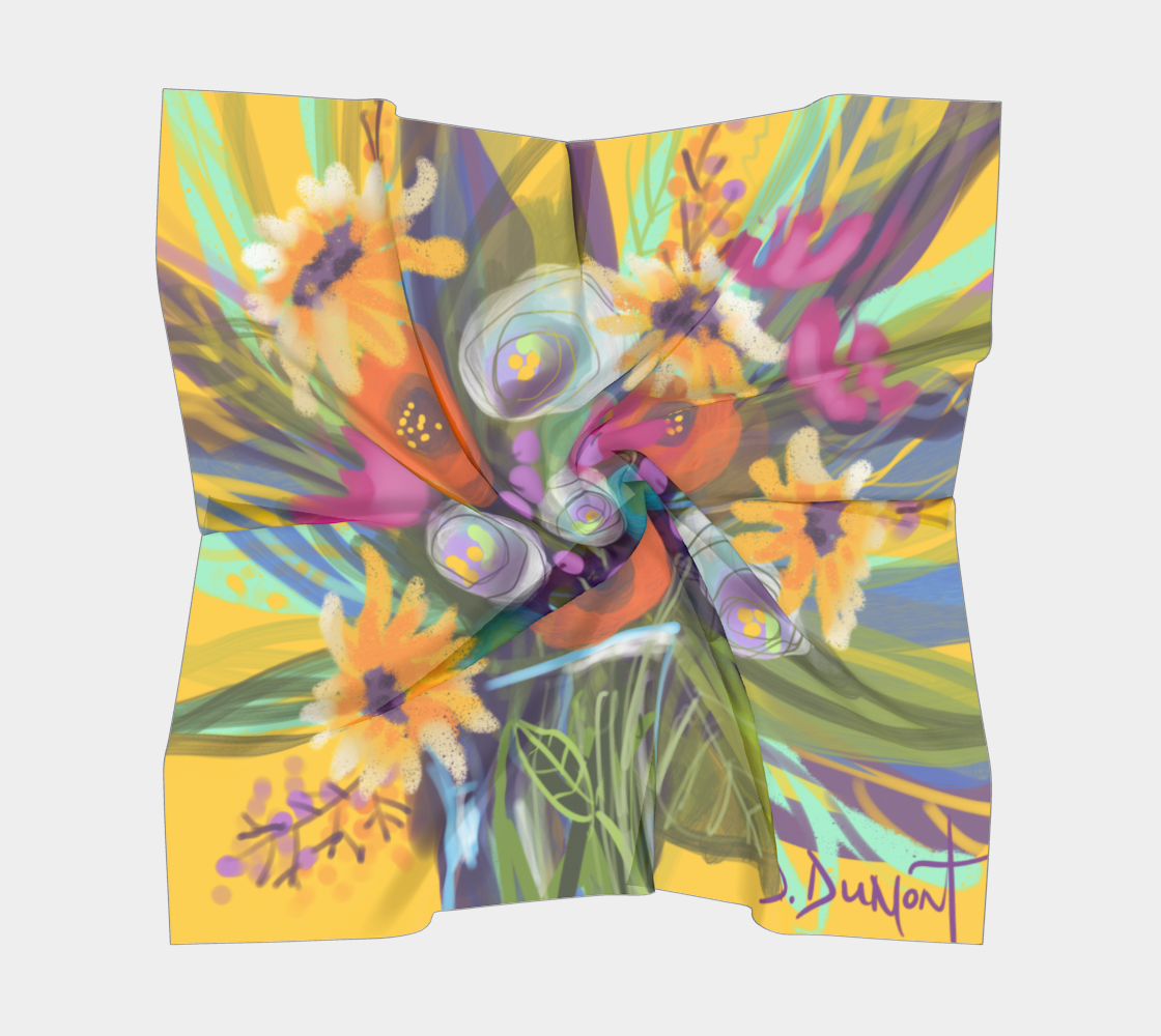 Foulard carré, Fleurs d’août preview #5
