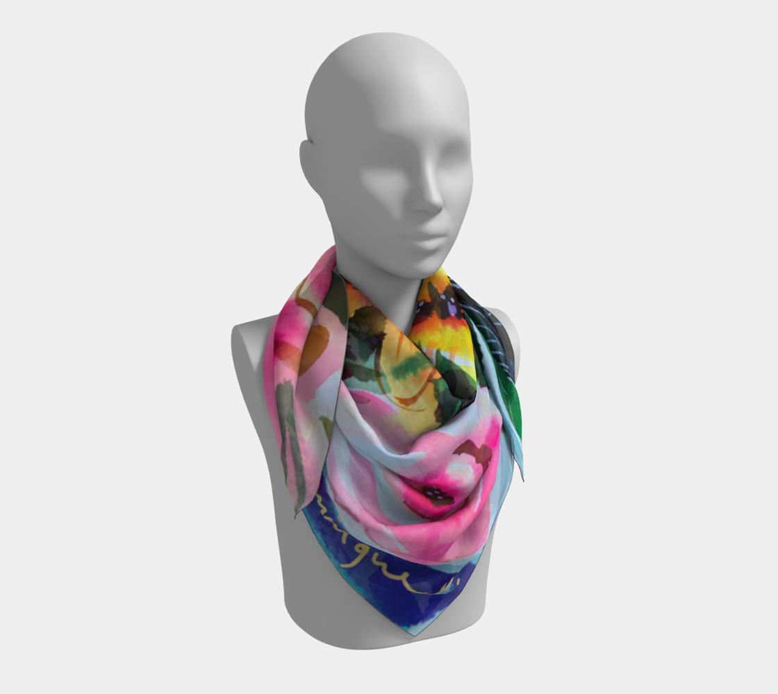 Foulard carré Aquarelle florale preview #3