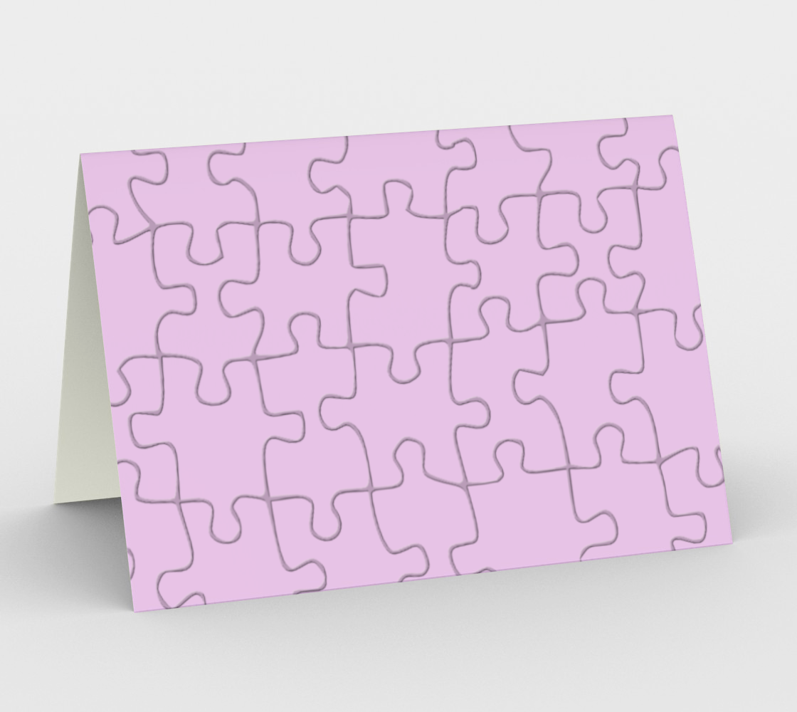 Aperçu de Mauve Color Puzzle Image on Greeting Card