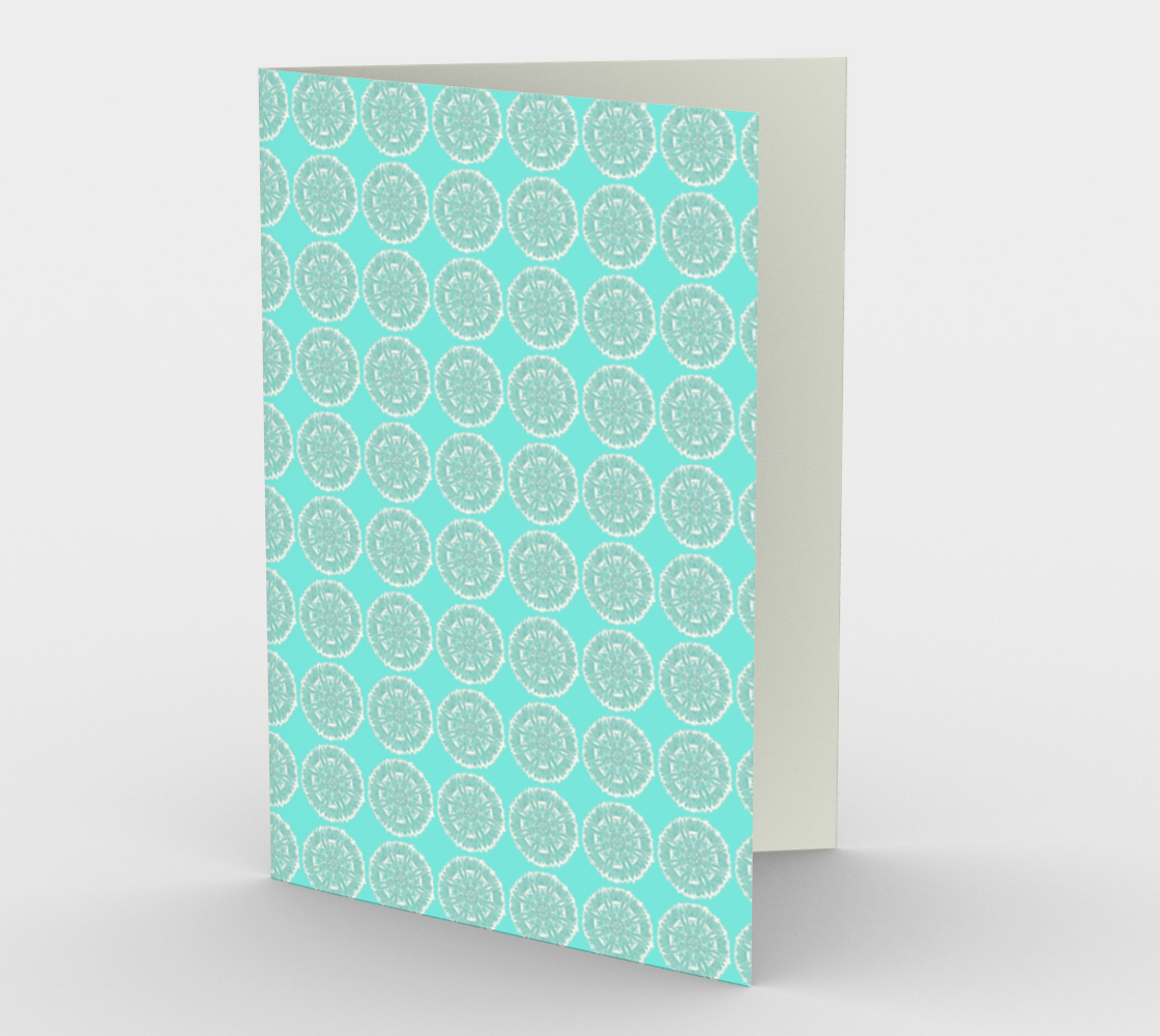 Aperçu de Blue and White Mandala Circles Stationery Card #1