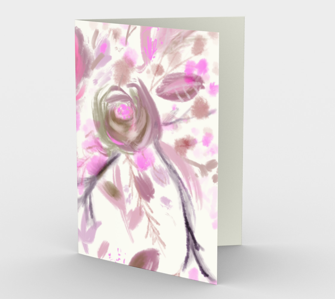 carte Roses printanières rose preview