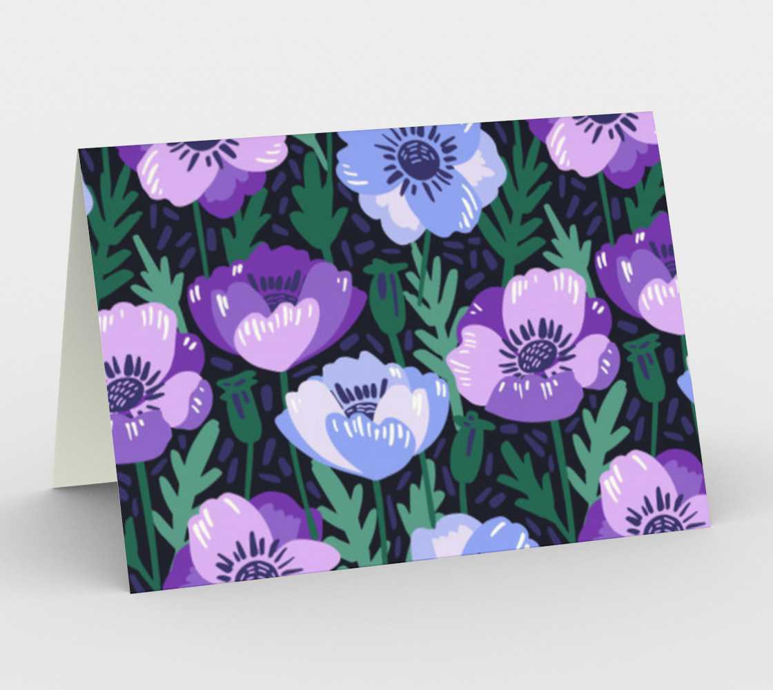 Blue and Purple Flowers aperçu