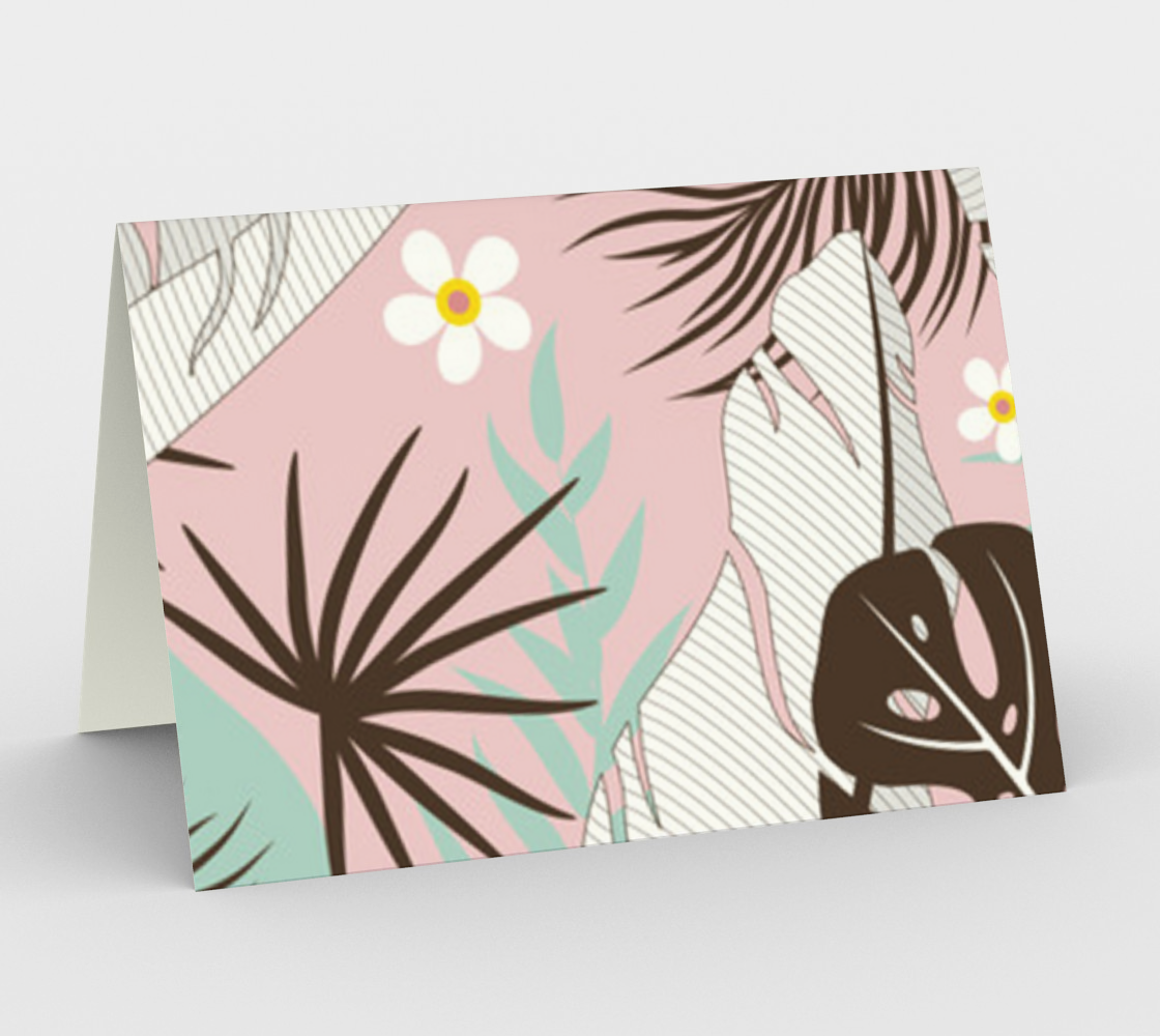 Tropical Floral Pastels - Blank Card aperçu