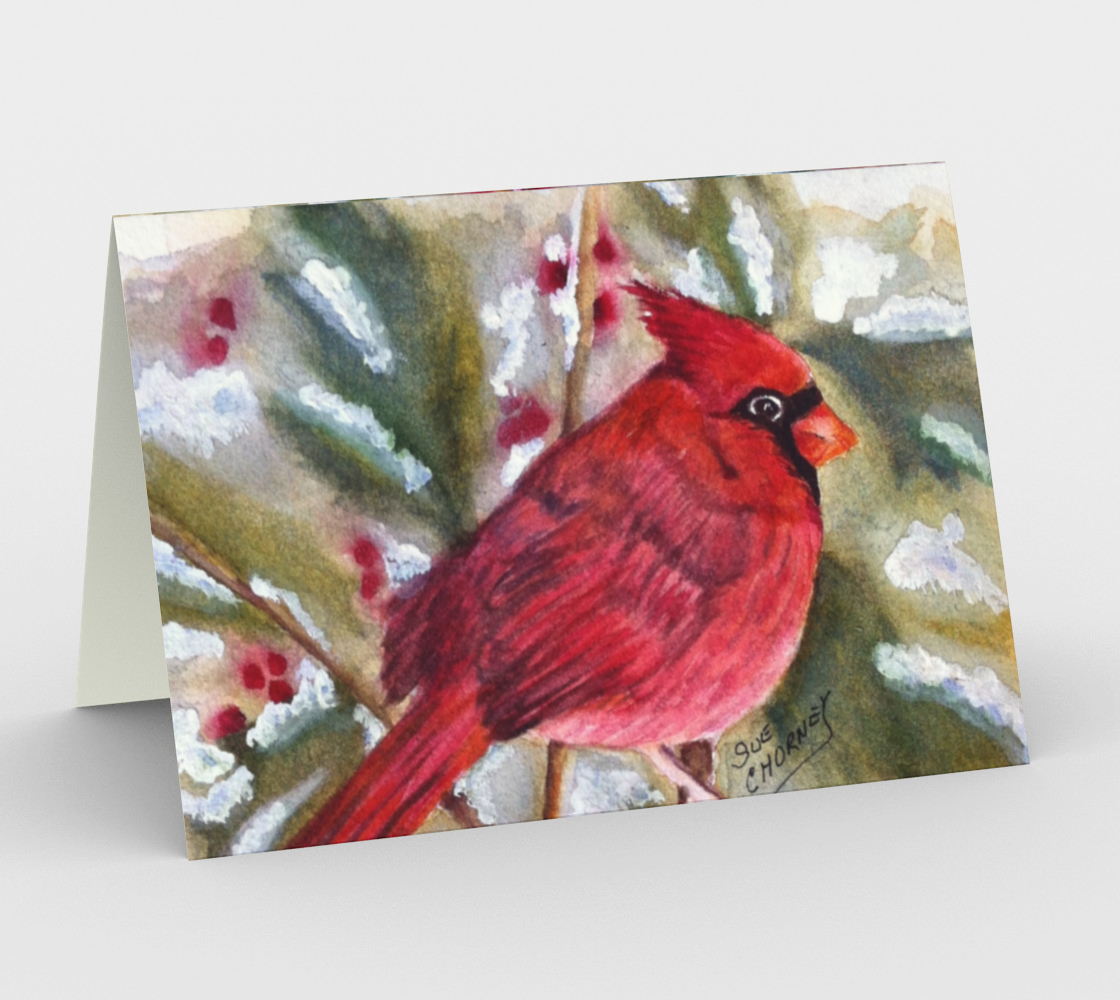 CHRISTMAS CARDINAL Holiday CARD aperçu