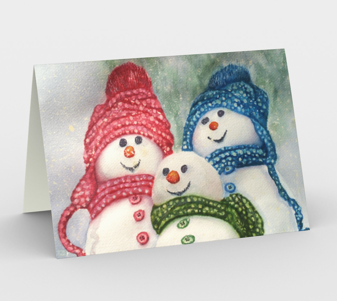CHRISTMAS SNOW FAMILY Holiday Cards aperçu