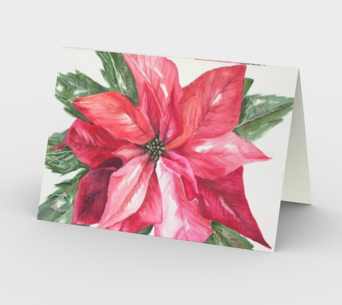 CHRISTMAS POINSETTIA Holiday CARDS preview #2