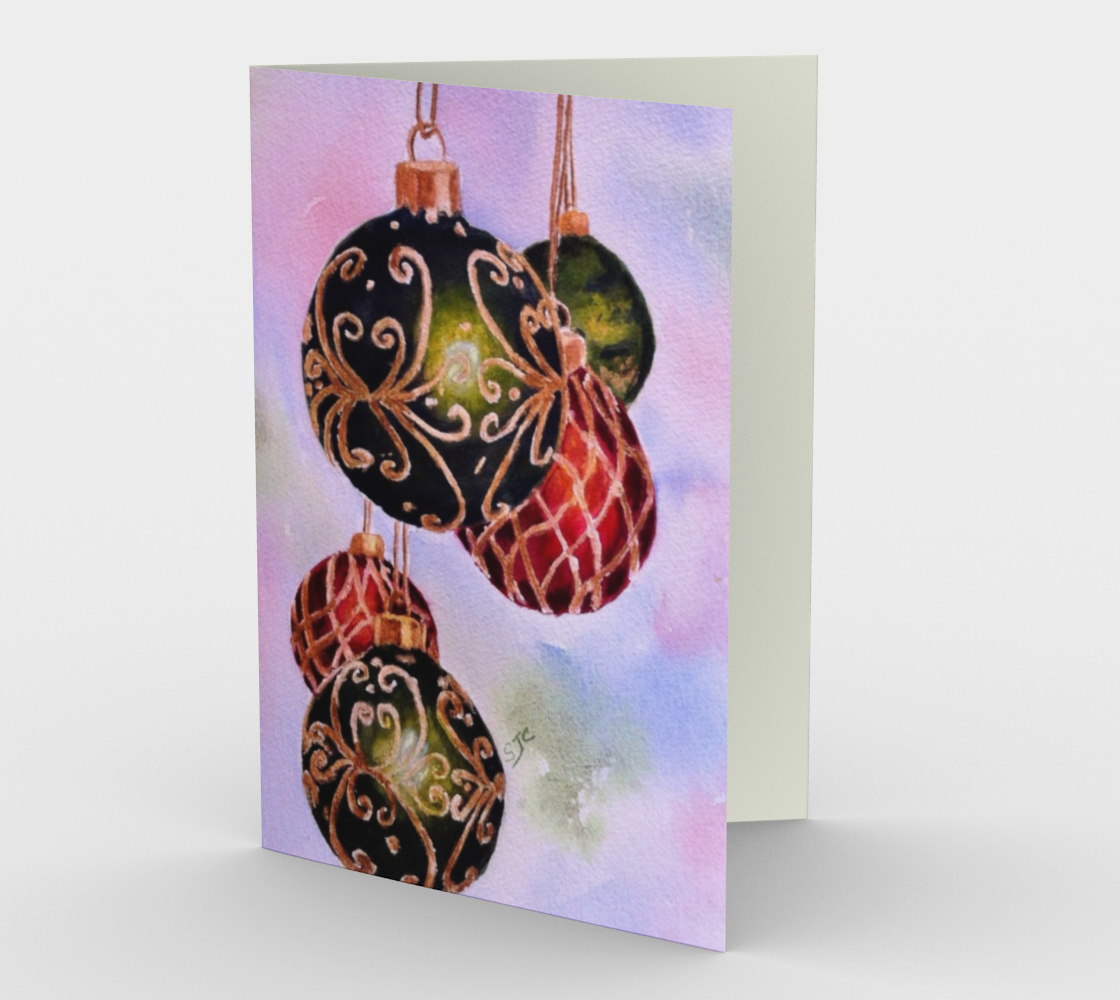 CHRISTMAS ORNAMENTS Holiday CARDS aperçu