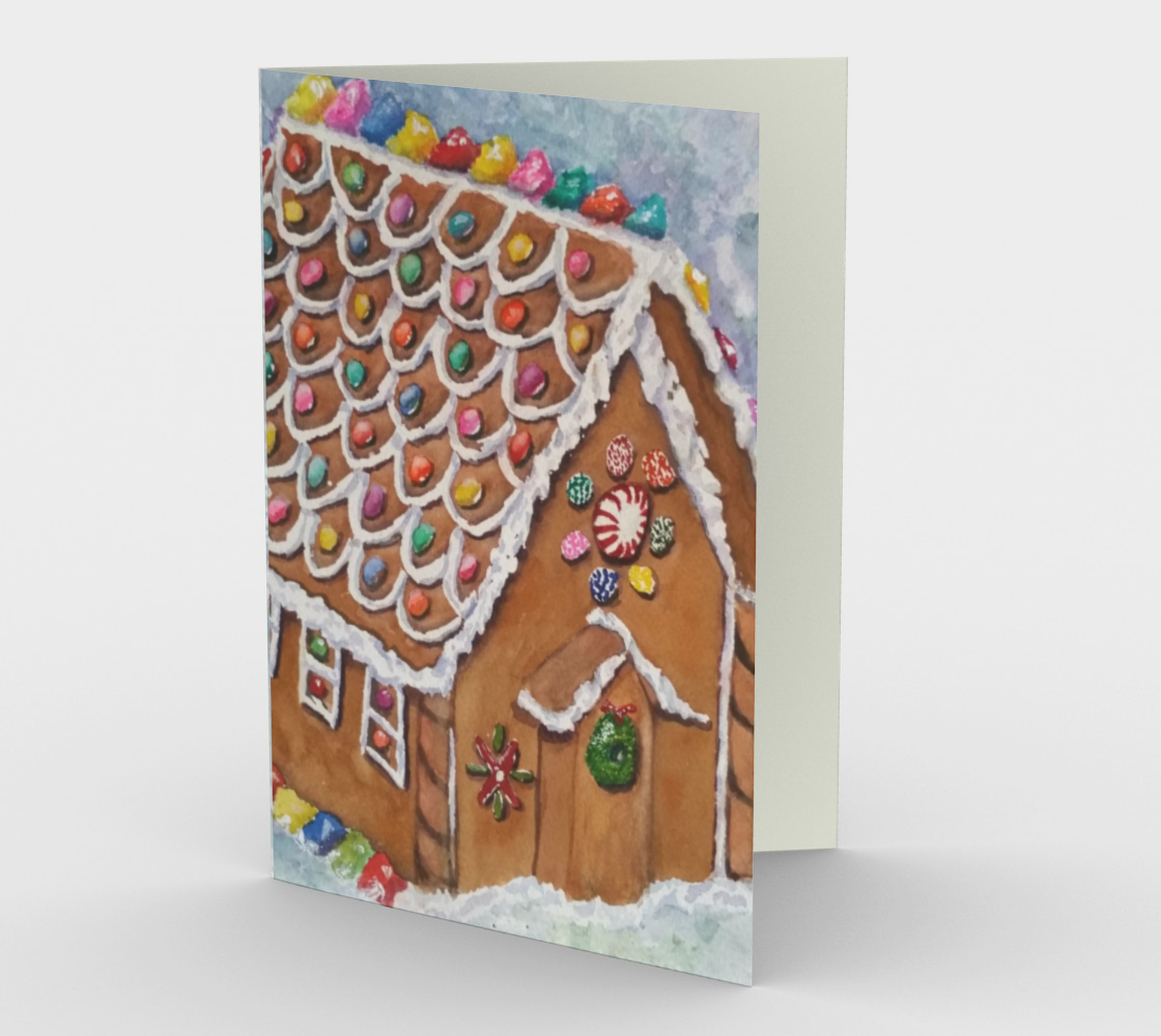 CHRISTMAS GINGERBREAD HOUSE Holiday Cards aperçu
