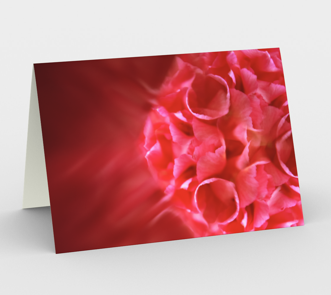 Aperçu de Pink Carnation Orb Card: Kaleidoscope Photography #1