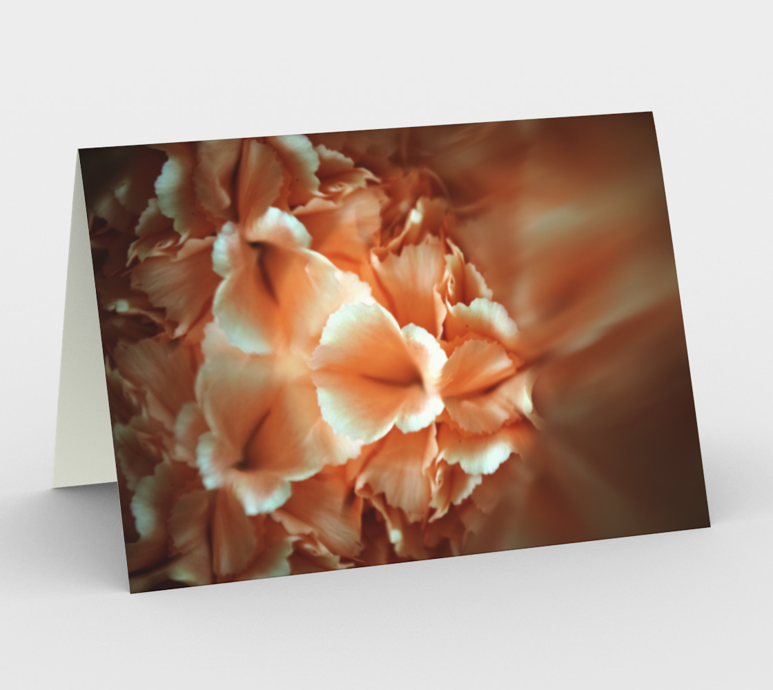 Aperçu de Floral Carnation (Peach) Orb Card : KaleidoscopePhotography