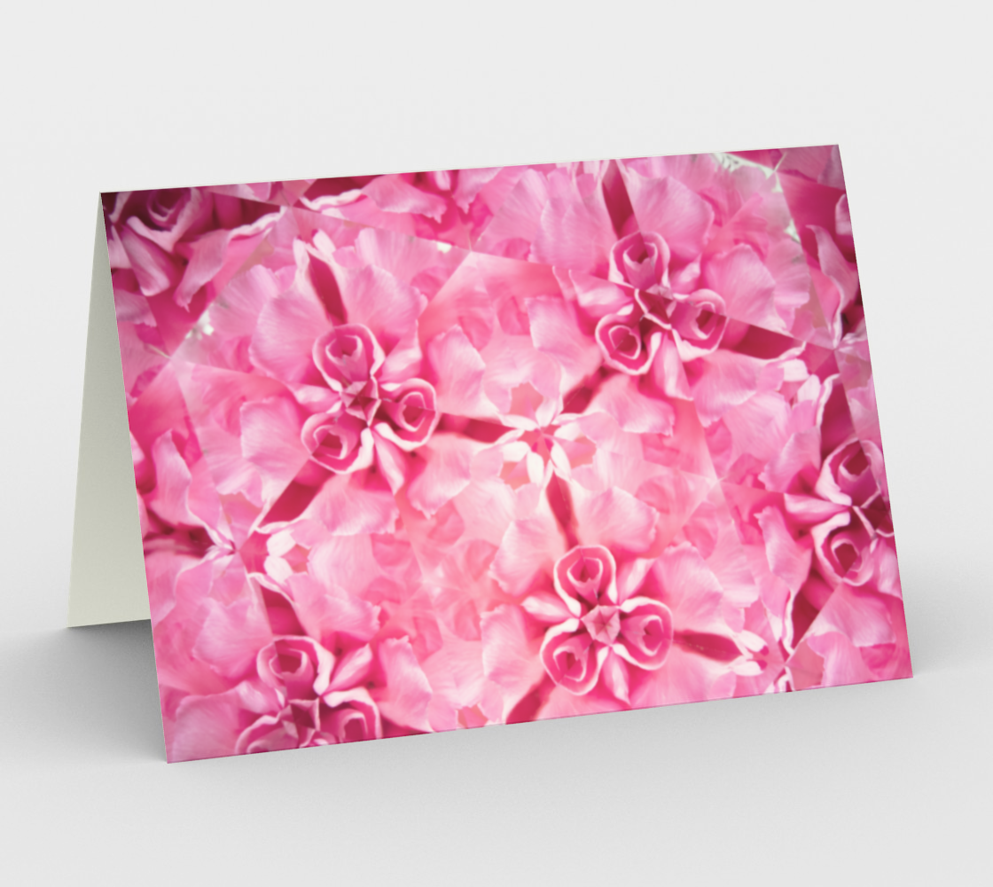 Aperçu de Repeating Pink Card: Kaleidoscope Photography