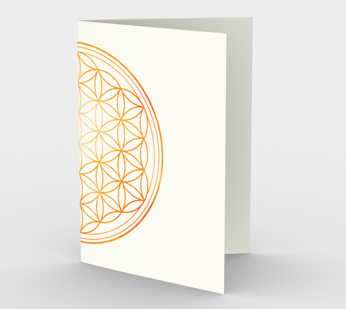 Sacral Orange Watercolor Flower of Life preview #1