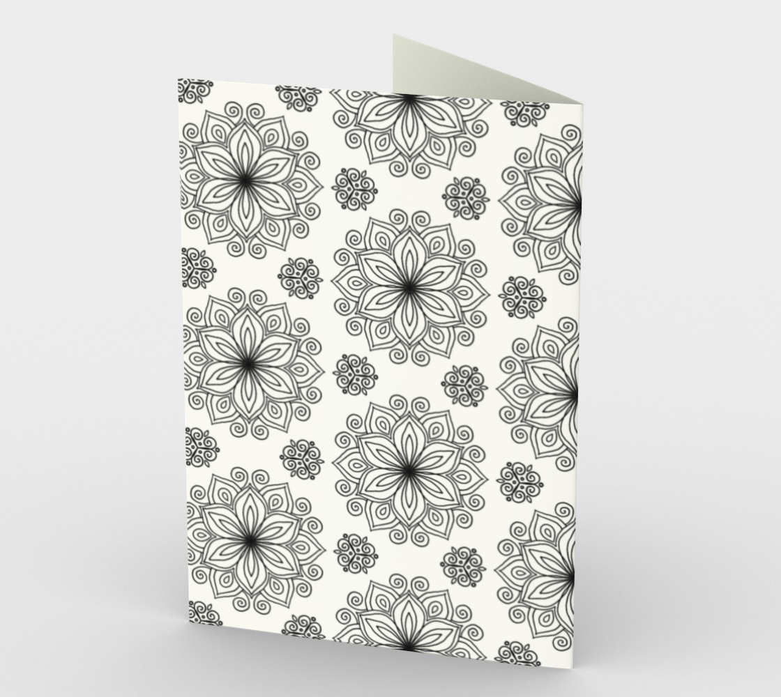 Aperçu de Flowery Mandala Notecards #2