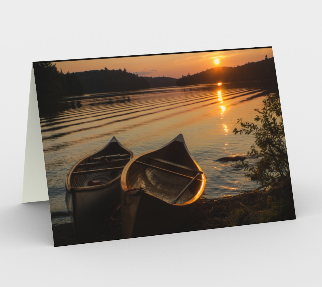 Aperçu de Sunset canoes greeting card