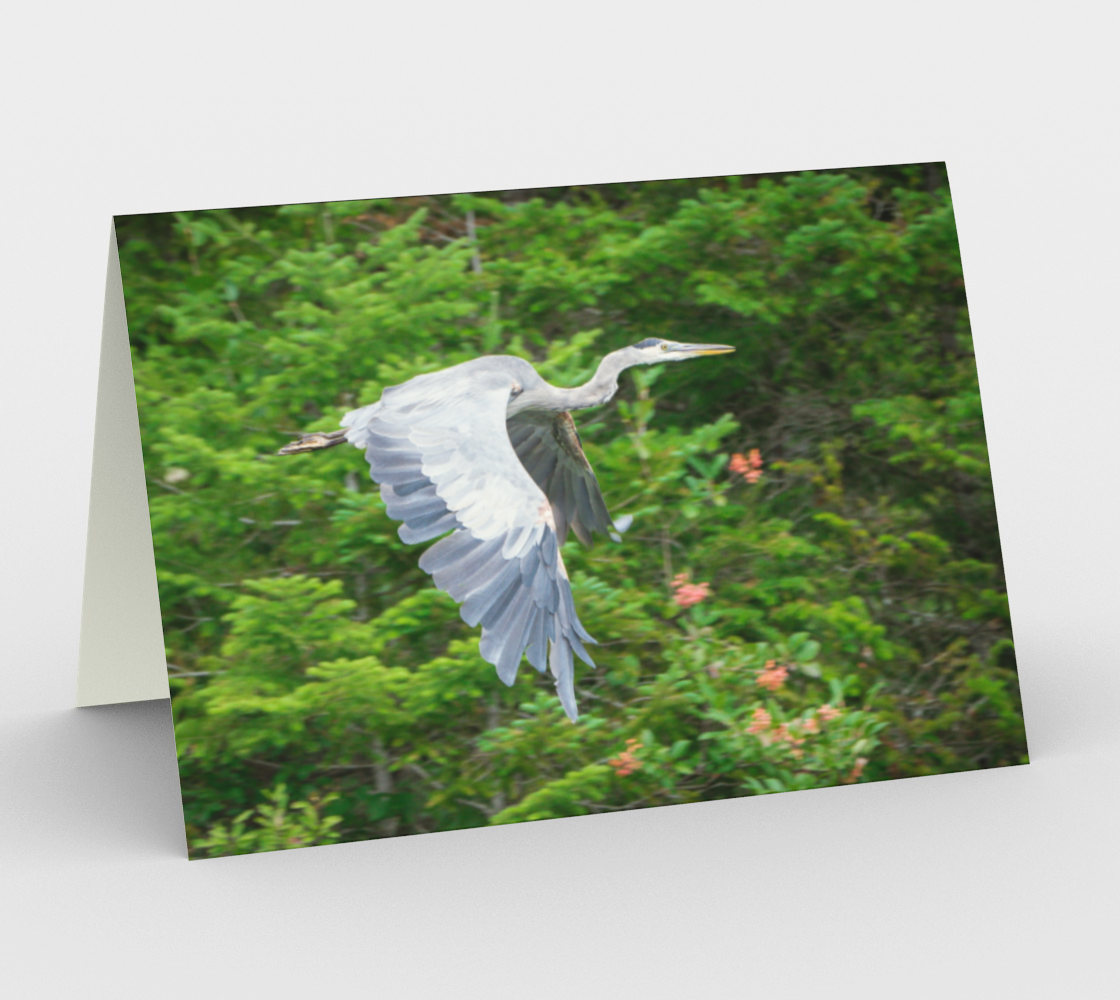 Aperçu de Blue heron card, set of 3