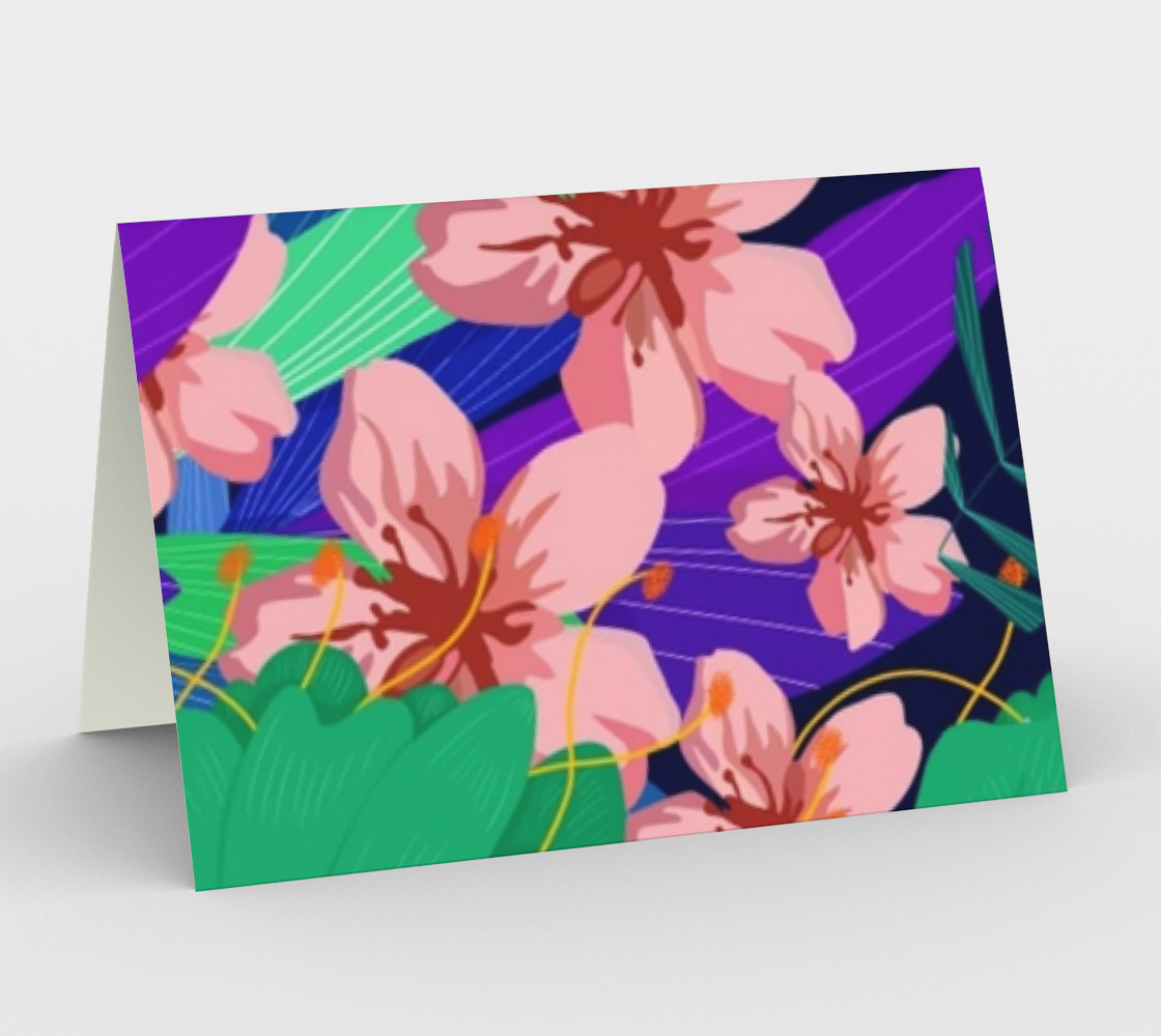 Gorgeous Tropical Floral - Blank Card  aperçu