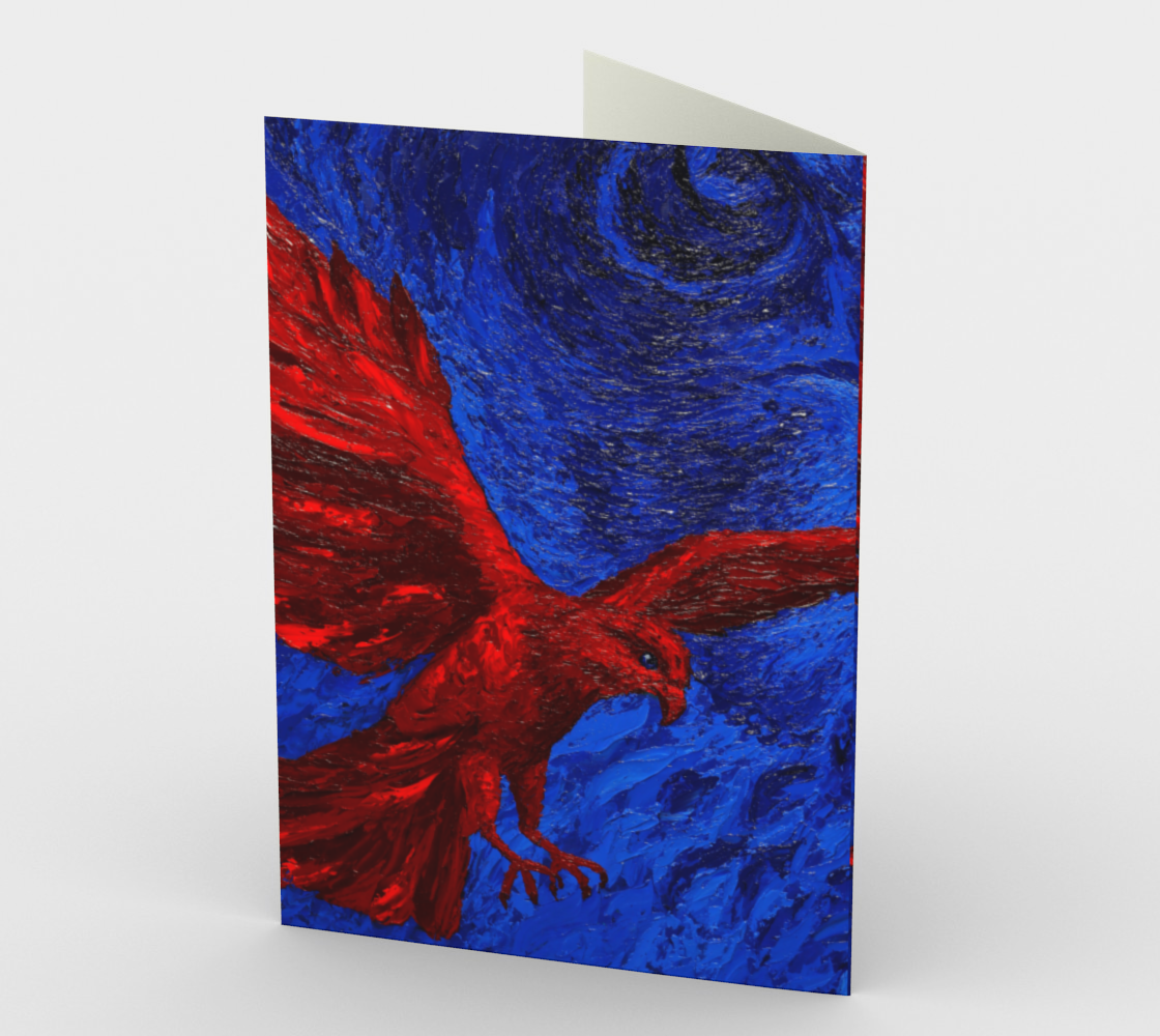 Red Peregrine Note Card preview #2