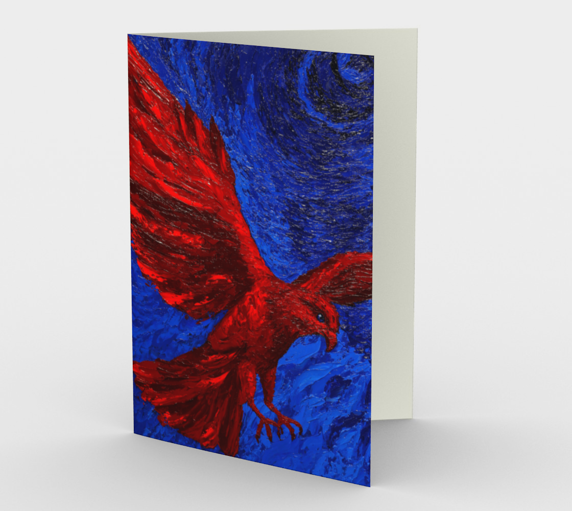 Red Peregrine Note Card preview #1