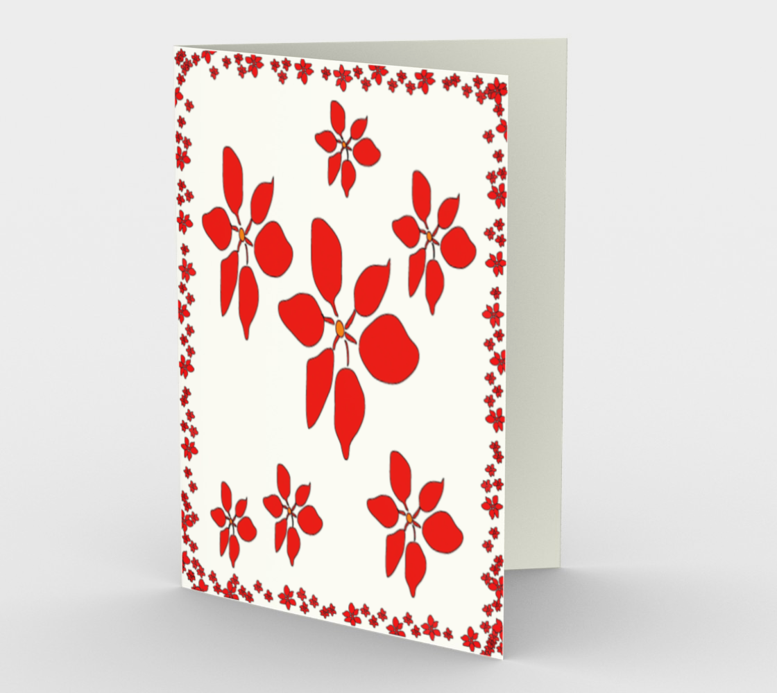 Tiny Poinsettia Christmas Card aperçu