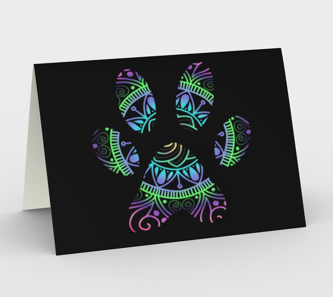 Aperçu de Paw Print Note Cards #1