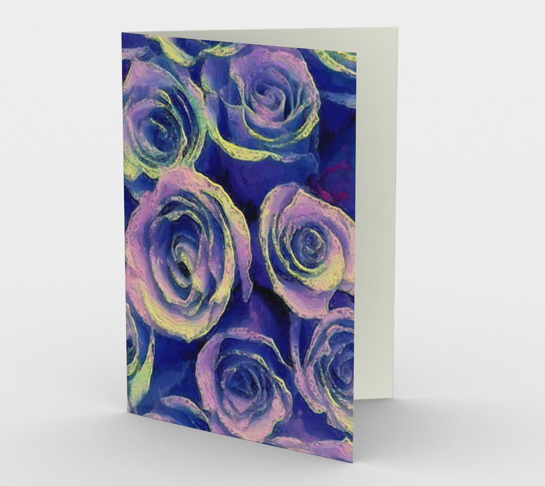 Purple Roses Card Portrait by Bryan Bromstrup preview #1