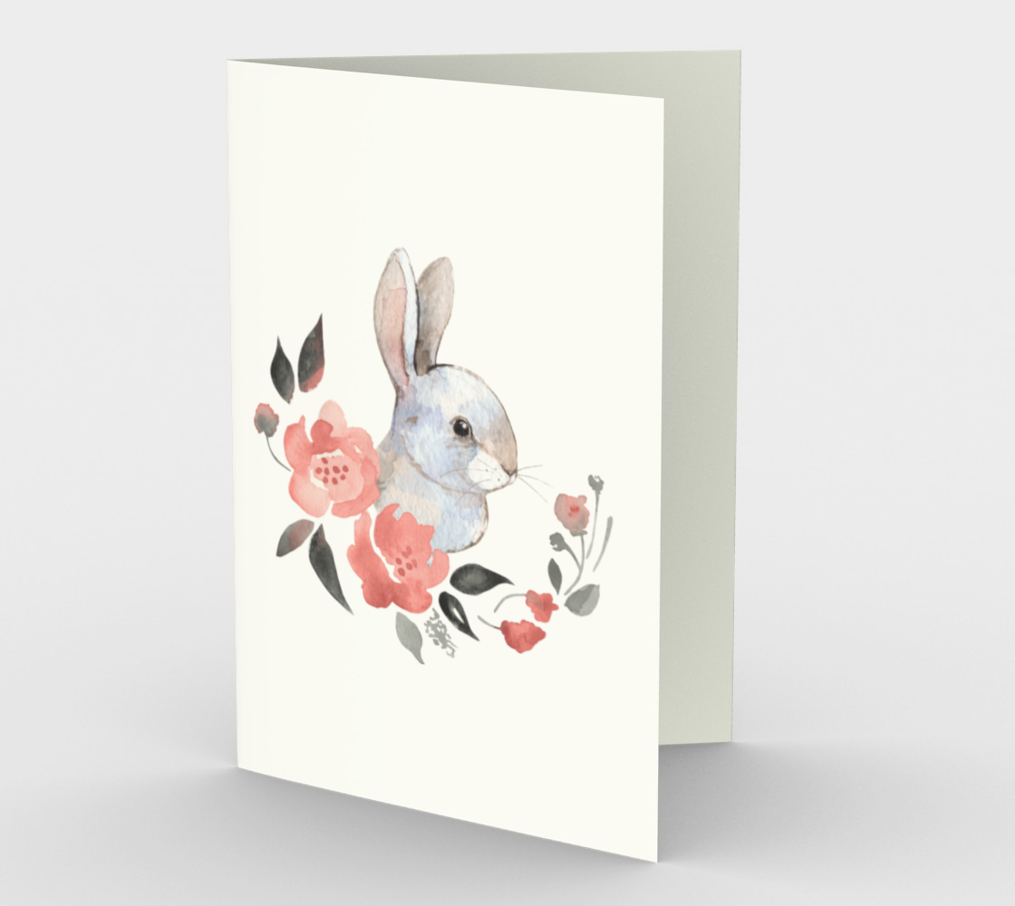 Rabbit and flowers preview