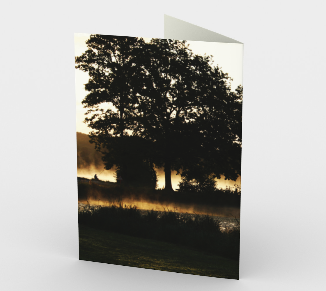 Morning Lake Scene Stationery Card preview #2