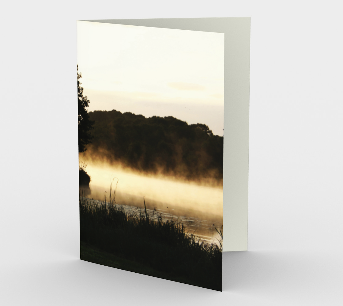 Morning Lake Scene Stationery Card preview