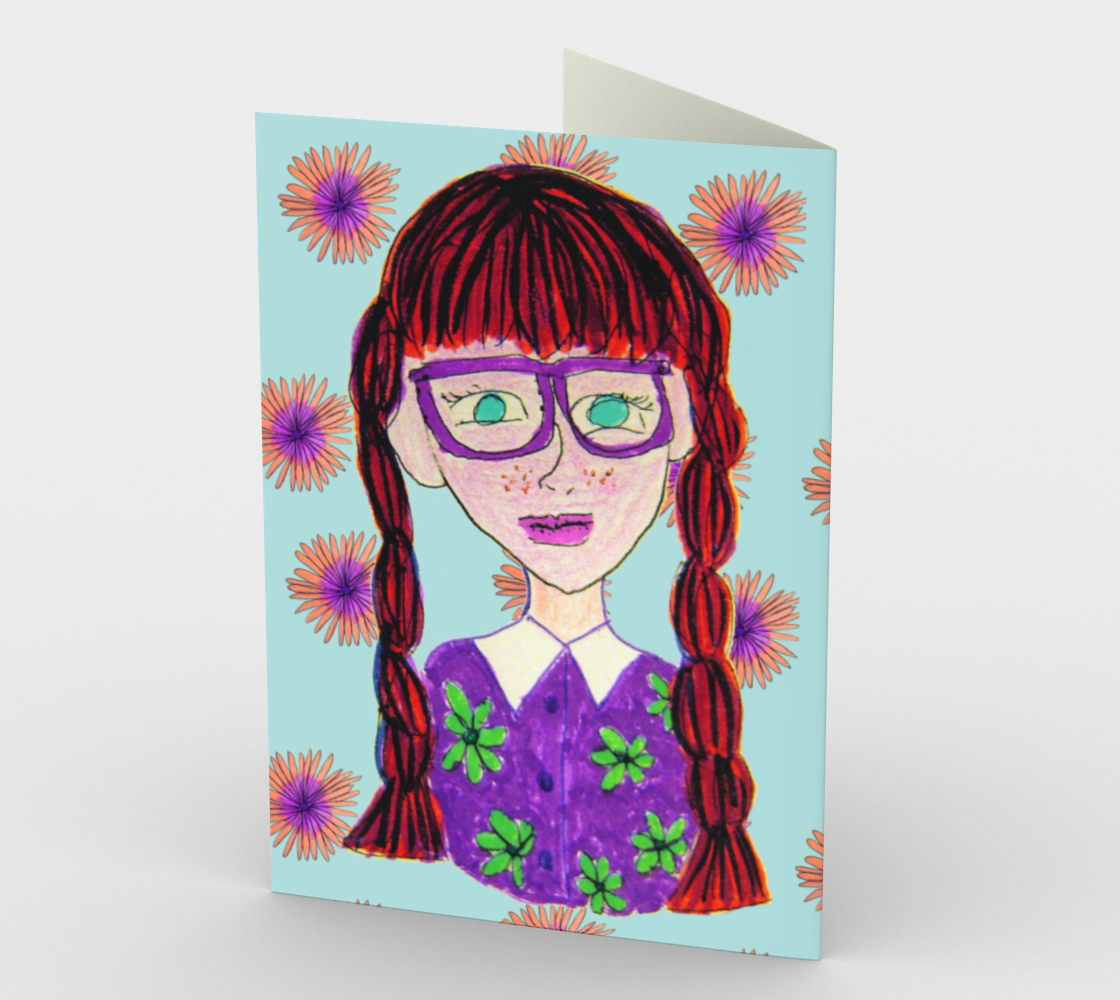 Aperçu de purple glasses girl wall #2