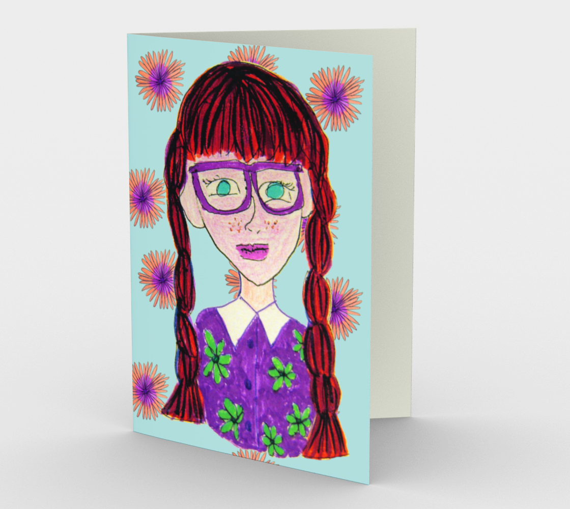 Aperçu de purple glasses girl wall #1