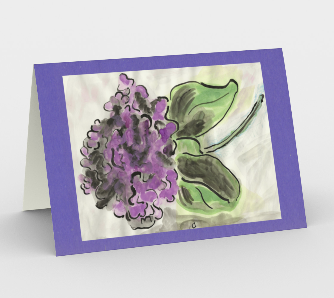 Aperçu 3D de Purple Hydrangea with Green Back