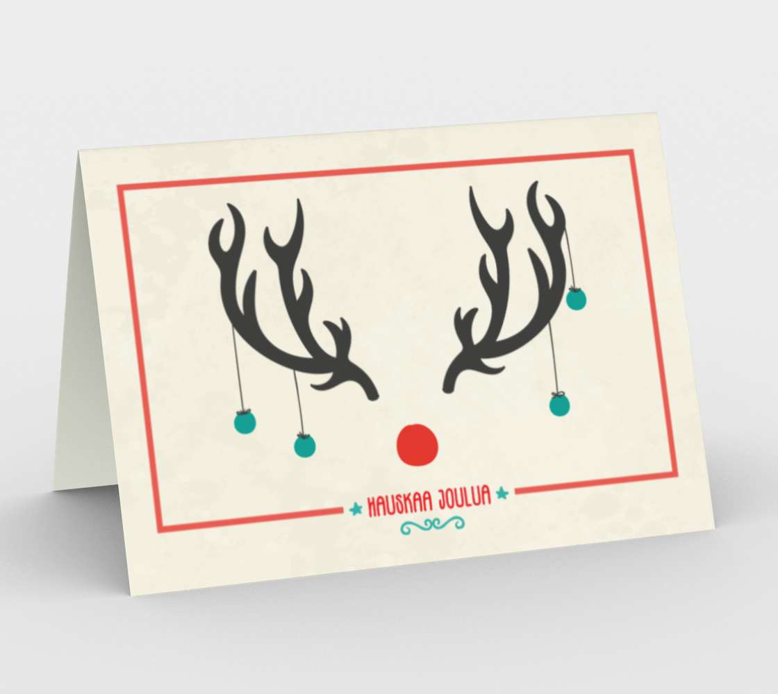 Sarvet Hauskaa Joulua Christmas Card 3D preview