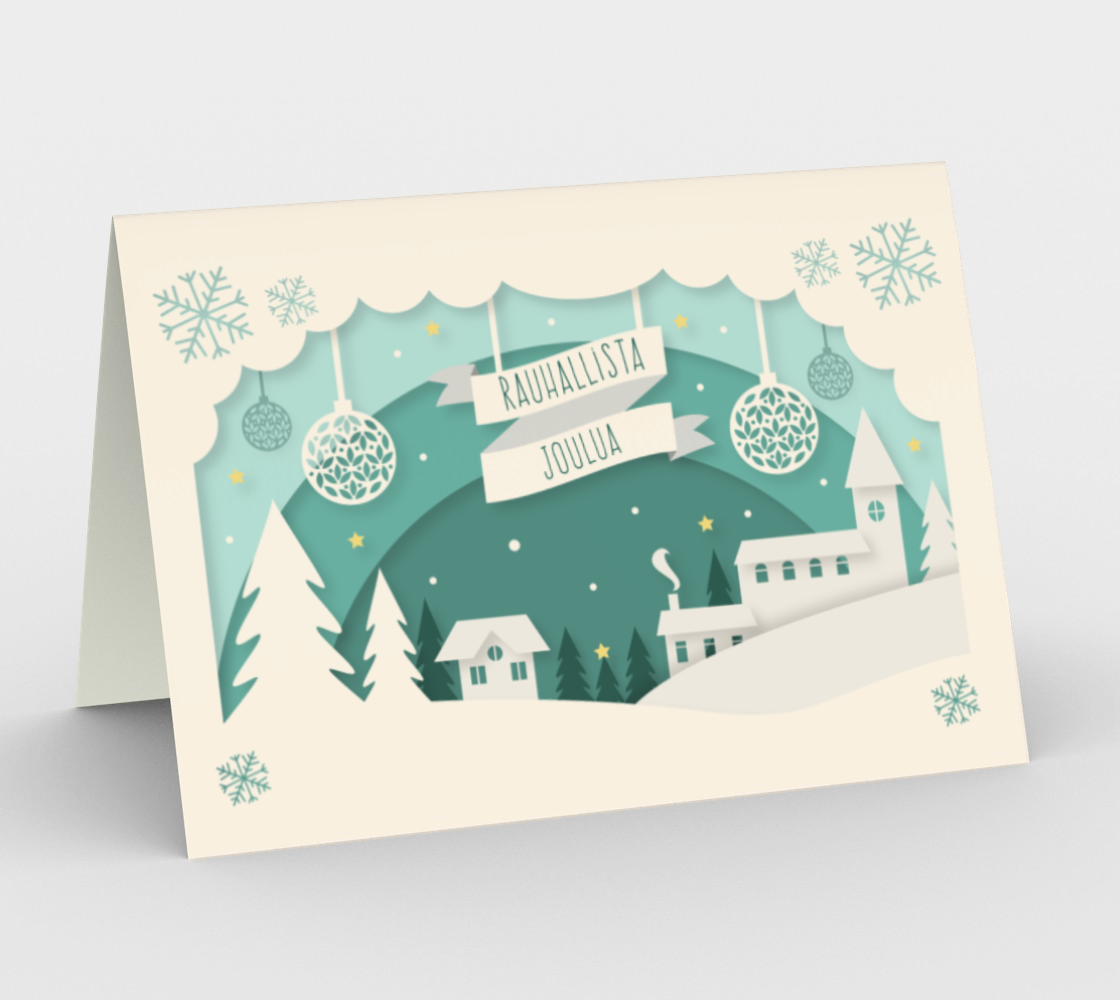 Rauhallista Joulua Kylä Christmas Card preview