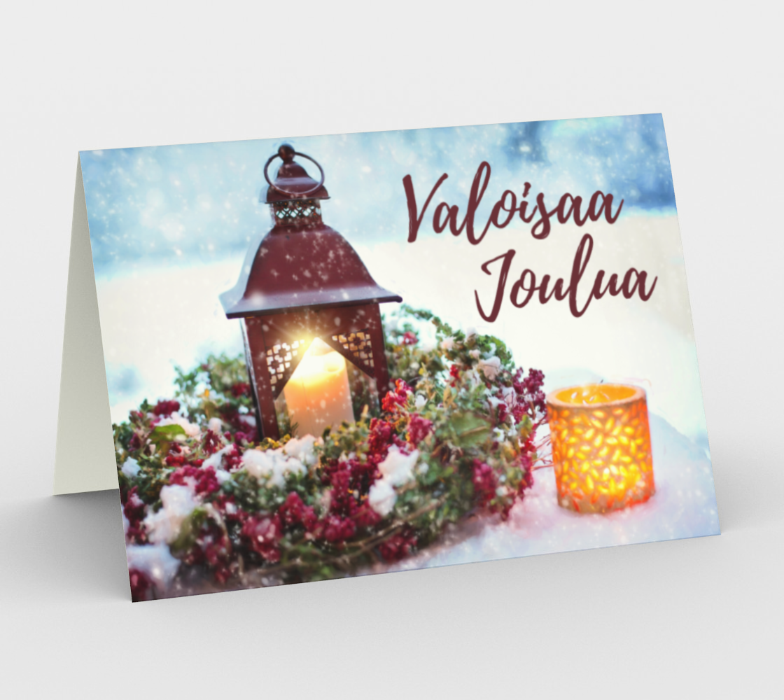 Lyhty Valoisaa Joulua Christmas Card preview