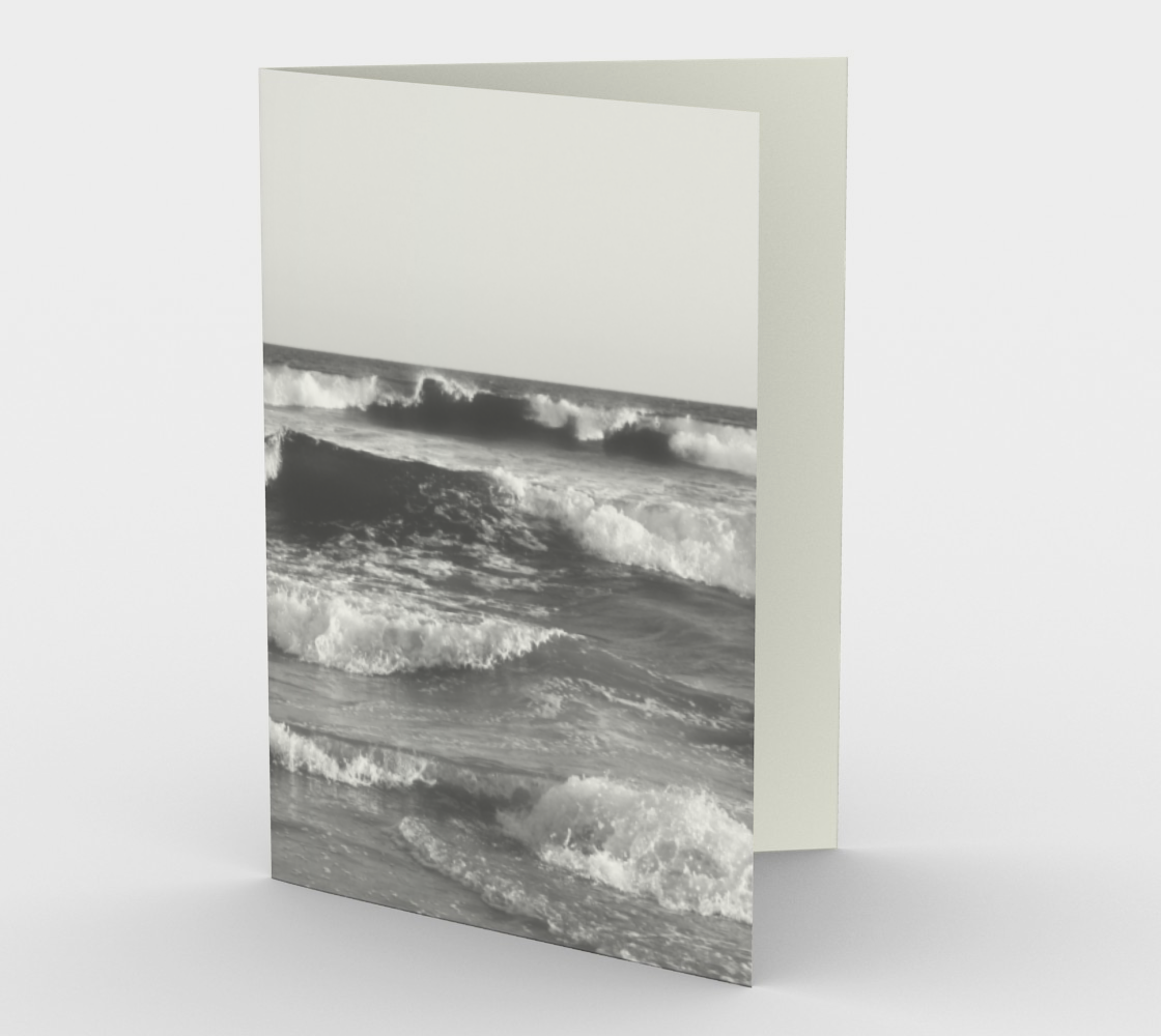 Huntington Beach Waves in Black and White preview #1
