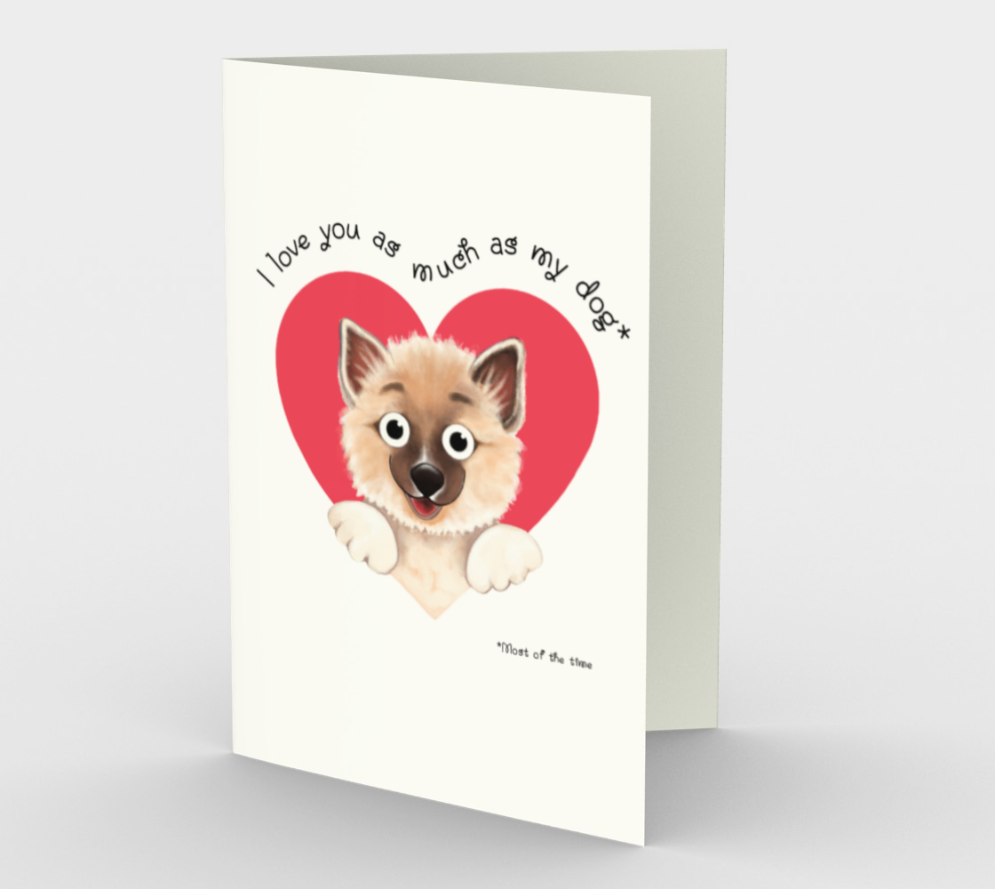 (Set of 3) I Love You As Much as My Dog Card thumbnail #2