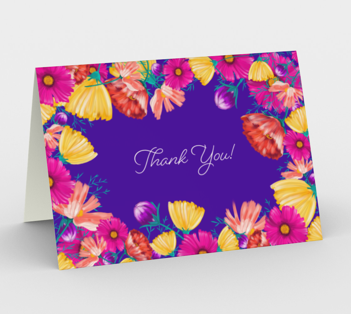 (Set of 3) Cosmos Thank You Card preview