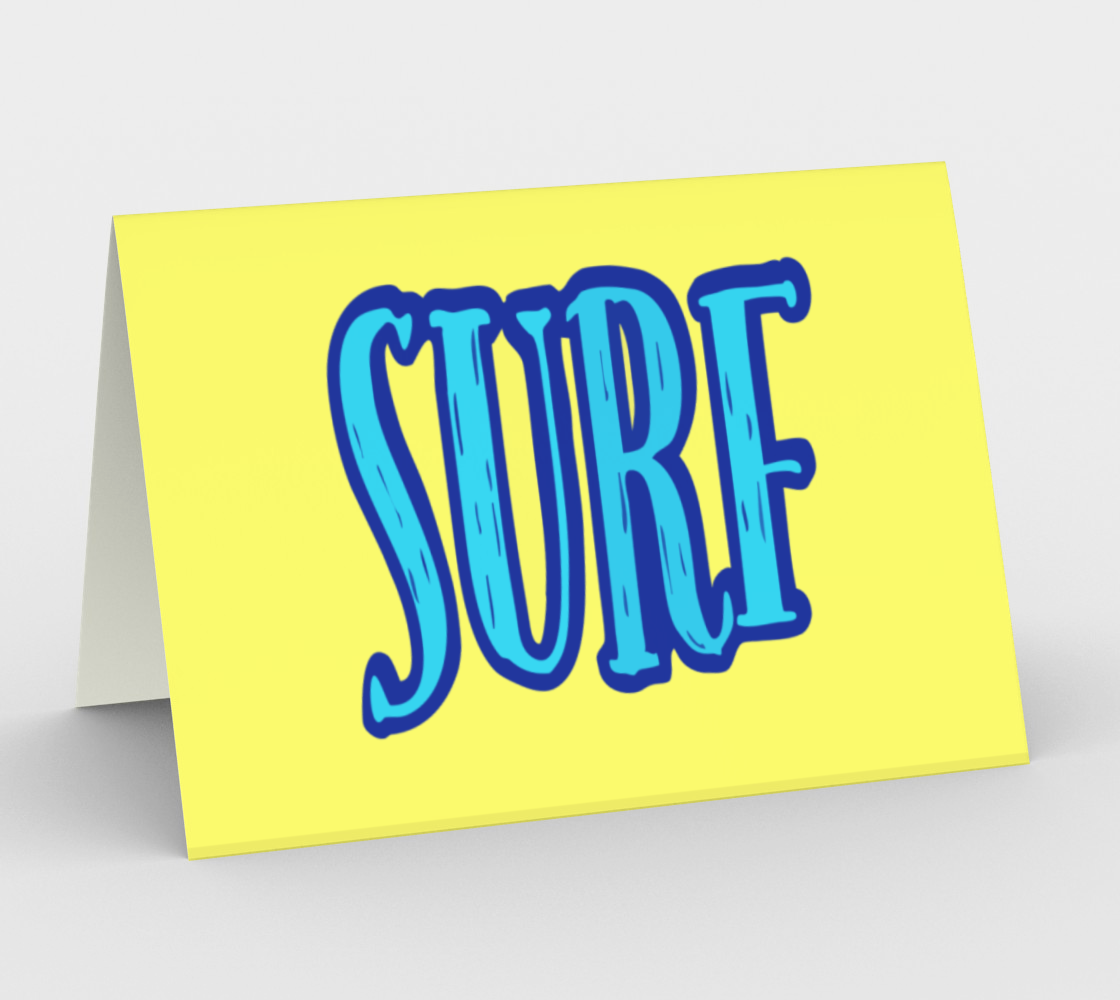 Blue and Yellow Surf Typography  preview #1