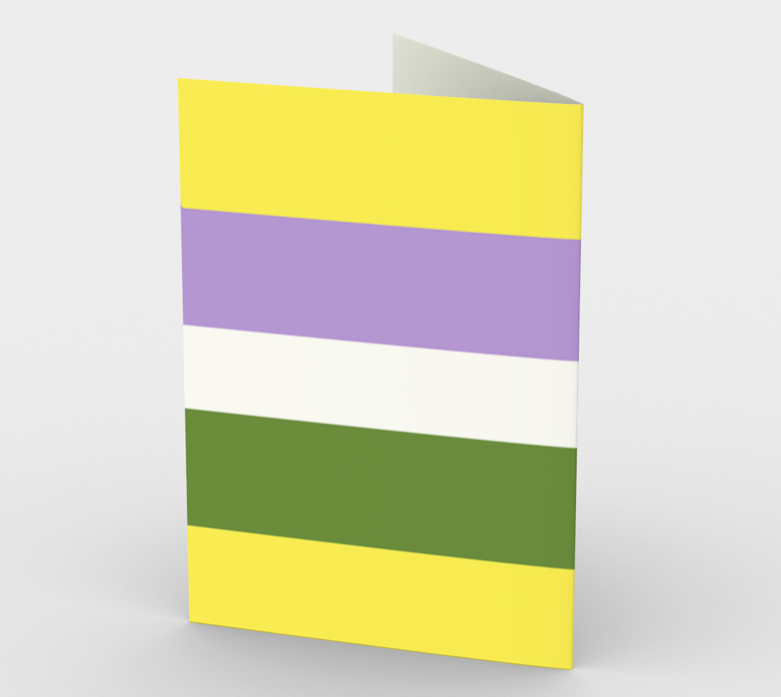 Demigender LGBTQ stationary greeting card Miniature #3