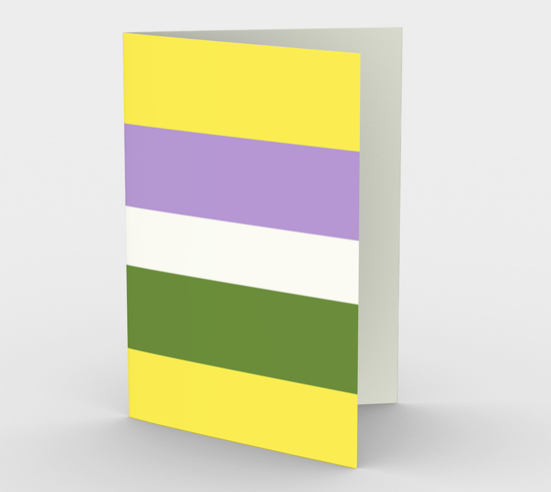 Aperçu de Demigender LGBTQ stationary greeting card #1