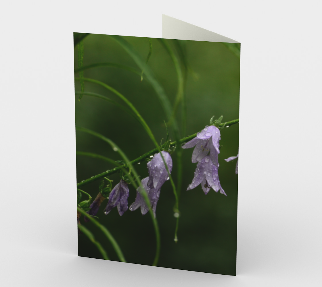 Dewey Purple Flowers stationary greeting card Miniature #3