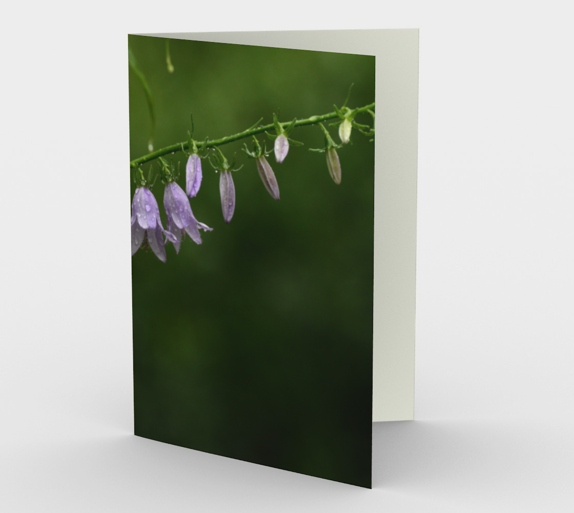 Aperçu de Dewey Purple Flowers stationary greeting card #1