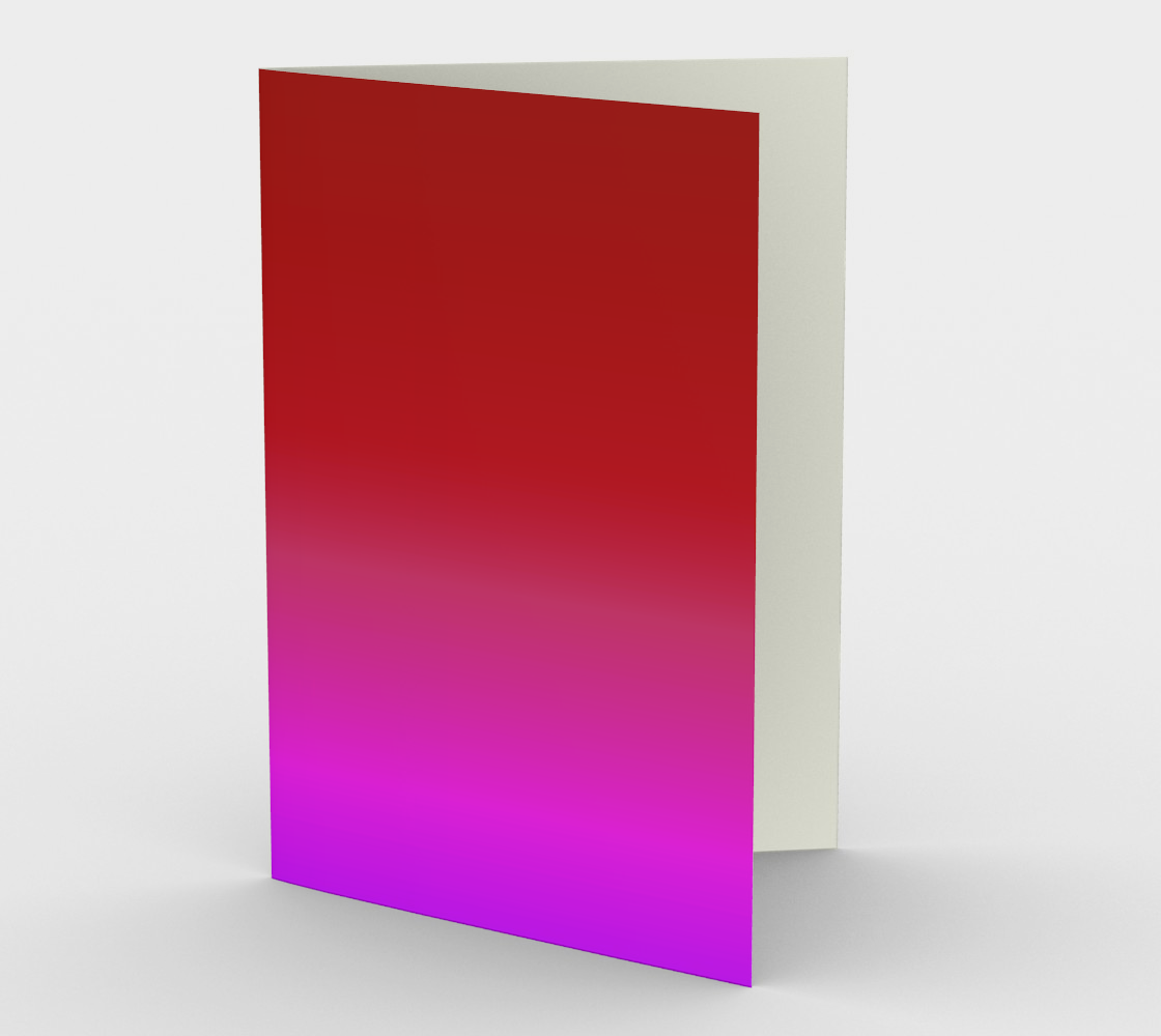 Aperçu de Red to Purple Blend Greeting Card,  Vertical, AWSM