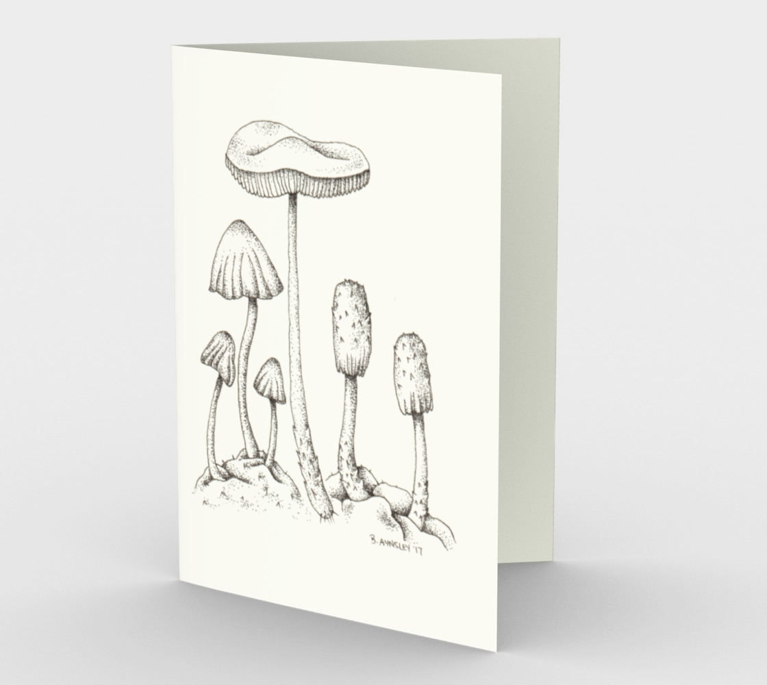 Coprini (Ink Cap) Mushroom Card thumbnail #2