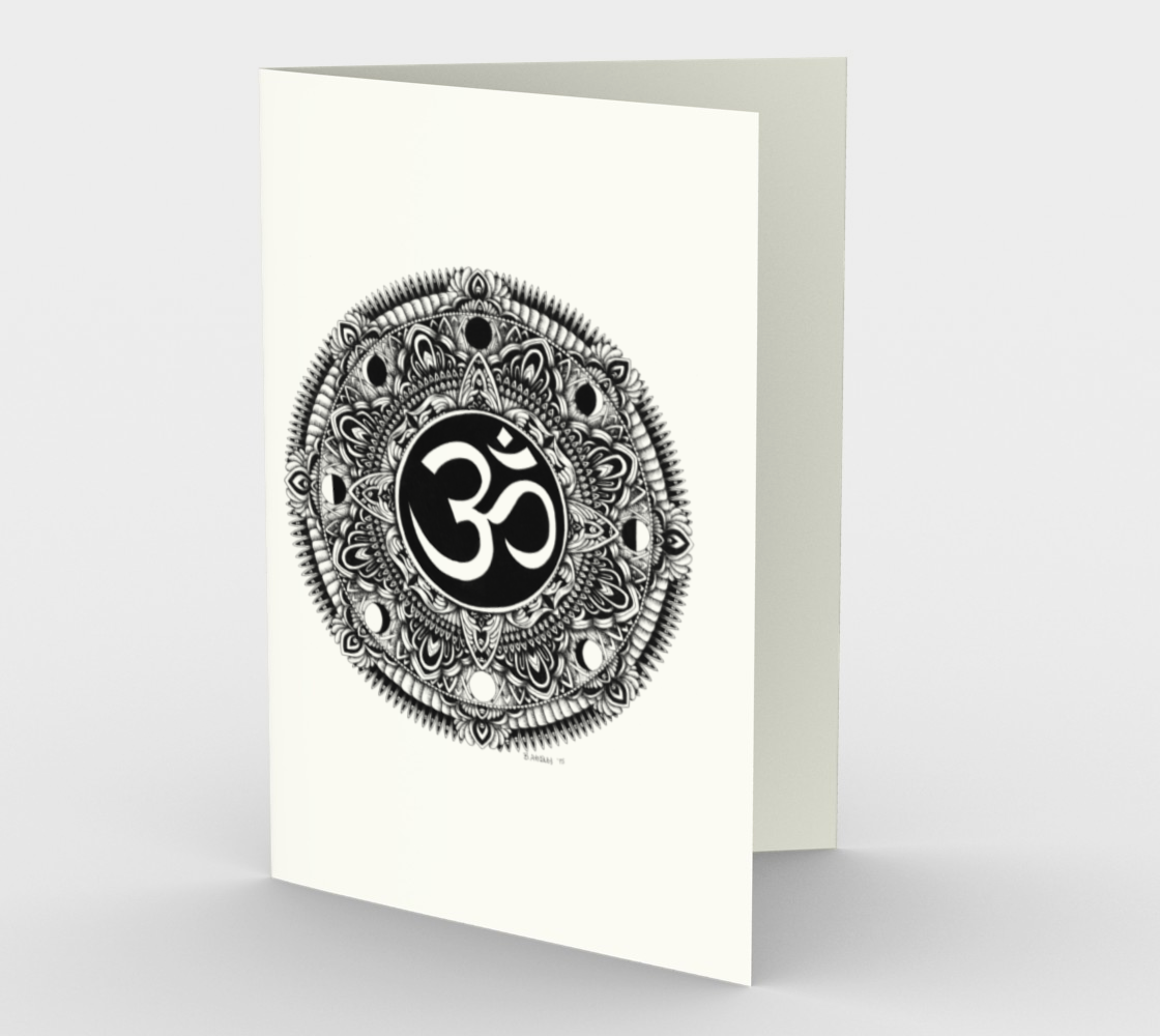 Om and Moon Card 3D preview