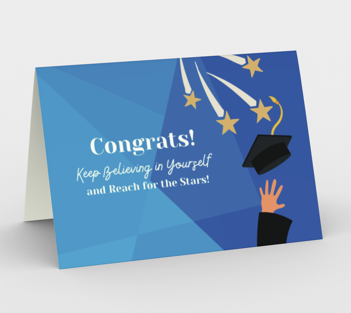 Congrats! Keep Believing - Graduation Cards (Blue) preview