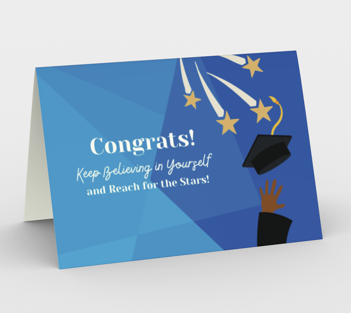 Congrats! Keep Believing  - Graduation Cards (Blue) preview